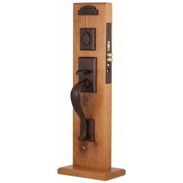 Emtek Flat Black Handleset, 3024WCFBRH 3024WCFBRH - main